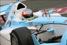 Narain Karthikeyan driving Team Indiaâ€™s A1GP car.