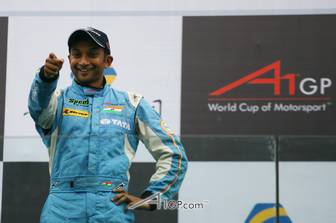 Narain wins his first A1 race in China for Team India A1GP.